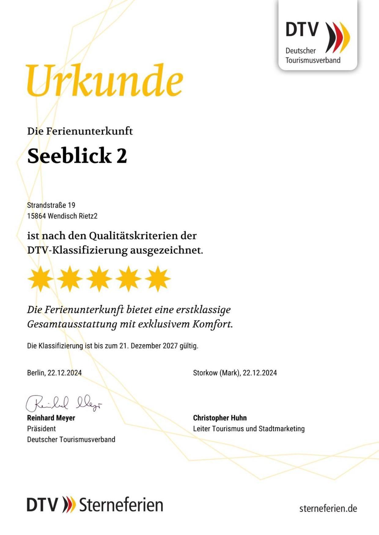 5*Ferienwohnung Seeblick 2 Вендиш-Риц Экстерьер фото